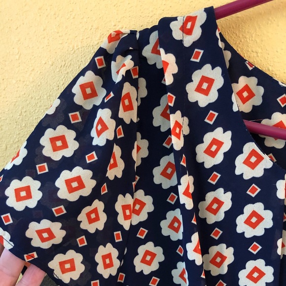 NWOT Yumi Faris Floral Print Cap Sleeve Dress - Picture 3 of 8